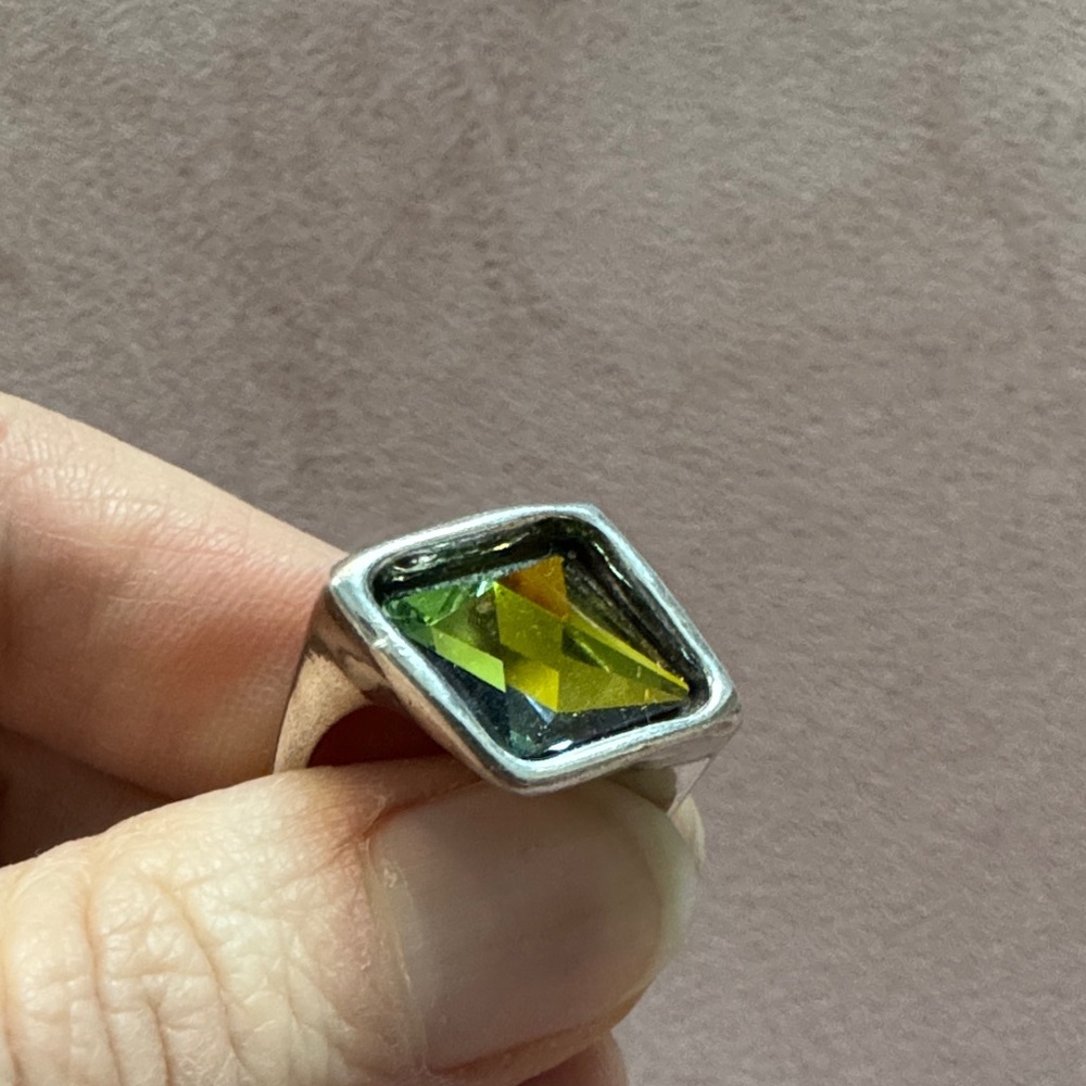 Silver Ring With Multicolor Gemstone - image 5